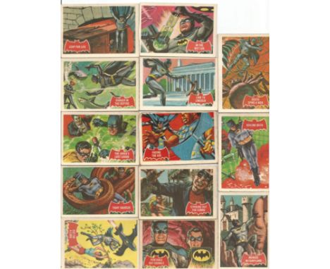 Batman collectors cards 50 cards from National Periodical Publications Inc 1966 and 20th Century Fox Television Ltd, many of 