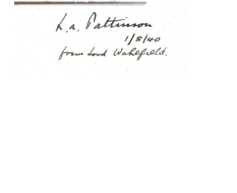 The Times. An Airman's Letter. A WW2 First Edition Hardback book, showing signs of age. Signed By Lord Wakefield, Dedicated a