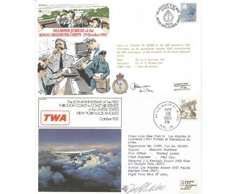 Signed and Flown FDCs plus vintage Airmail celebrating First Official Flight Vancouver Montreal 1939, 5 x Signed and Flown FD