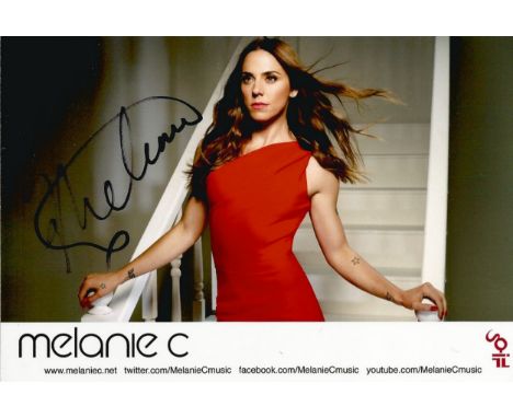 Melanie C 6x4 signed colour promo photograph. Melanie Jayne Chisholm born 12 January 1974, better known as Melanie C or Mel C