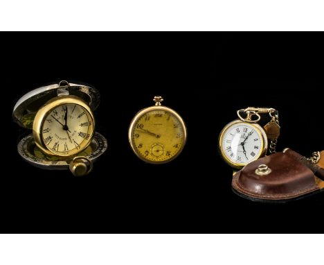 Two Vintage Pocket Watches to include a Tempo Bendine gold plated pocket watch; and a Cocci Lorenzo pocket watch on a chain w