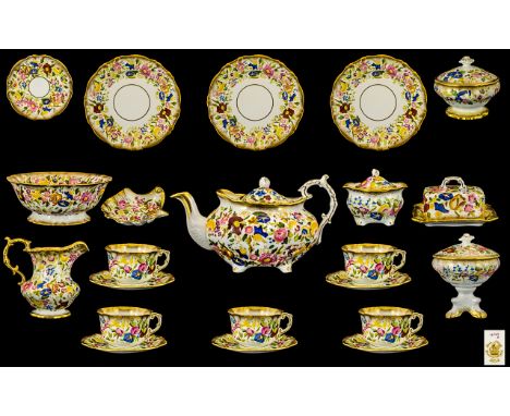 Hammersley Superb Quality Hand Painted Fine Bone China ( 65 ) Pieces, All Pieces In 1st Quality and Excellent Condition, Note