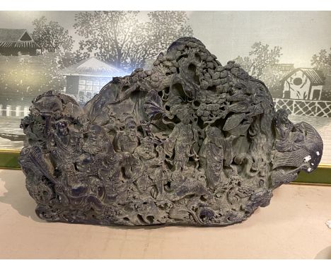 LARGE CHINESE STONE CARVING - 22CMS (H) APPROX