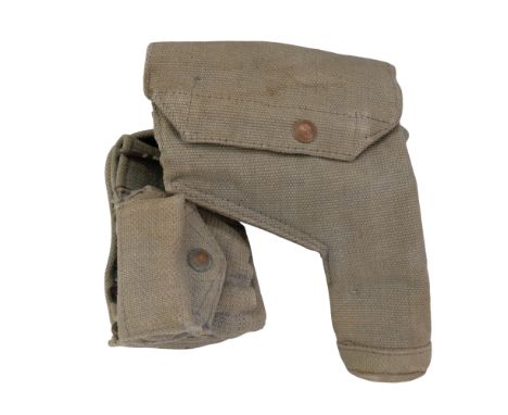 A Second World War RAF 1937 Pattern webbing belt, pistol holster and ammunition pouch