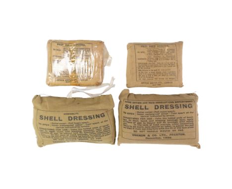 Second World War British shell and First Field dressings