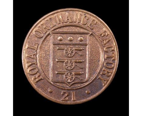 A Great War Royal Ordnance Factory No 21 (Spennymoor, County Durham) munitions worker's lapel badge