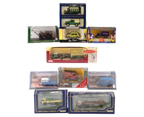 A large quantity of Corgi diecast model cars and wagons including The Beano vans and Mr Bean