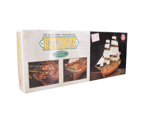 A Constructo 1:85 wooden scale model kit of HMS Pandora, carton 68 cm, (sealed, un-opened), [The Pandora was a 24-gun Porcupi