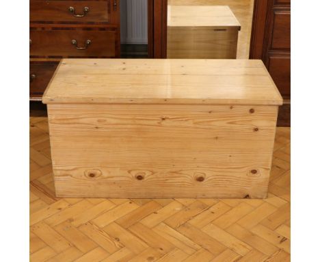 A Victorian pine trunk, 99 x 49 x 50 cm