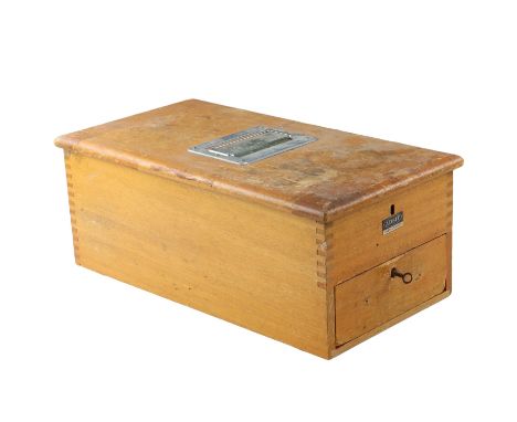 A vintage Adsit cash drawer, 16 cm x 49 cm x 19 cm