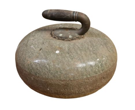 A vintage Scottish granite curling stone
