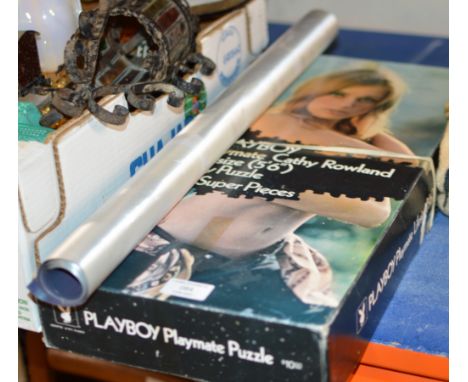 VINTAGE LIFE SIZE PLAYBOY JIGSAW PUZZLE &amp; POSTER     