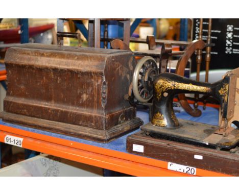 2 VINTAGE SEWING MACHINES     