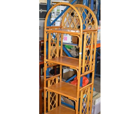 MODERN BAMBOO EFFECT SHELF UNIT     