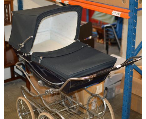 VINTAGE SILVER CROSS STROLLER PRAM     