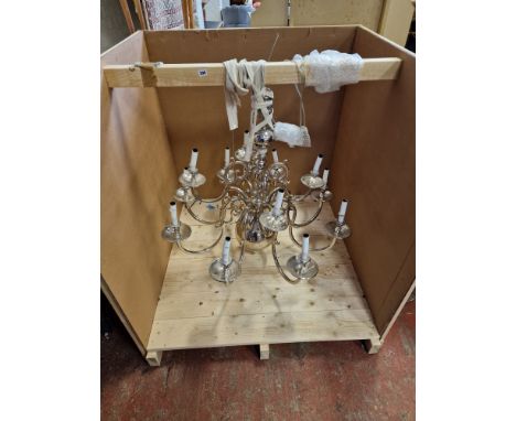 LARGE CHROME CHANDELIER