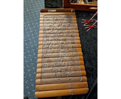 CHINESE BAMBOO CARVING SCROLL