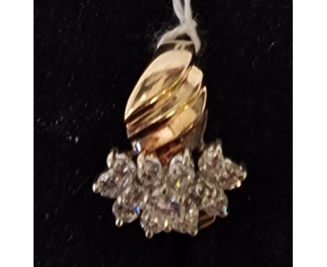 14CT GOLD CLUSTER RING SIZE A