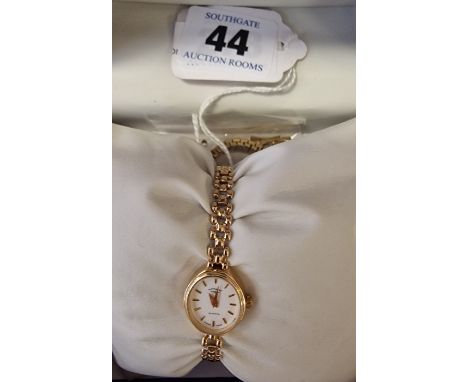 ROTARY LADIES 9CT GOLD WATCH INCLUDES ADDITIONAL STEEL STRAP
