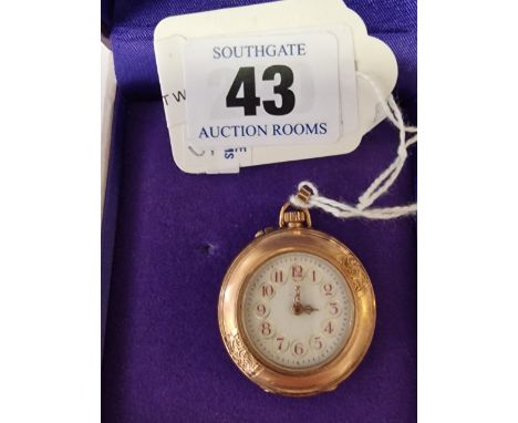 VINTAGE 14CT GOLD PENDANT WATCH