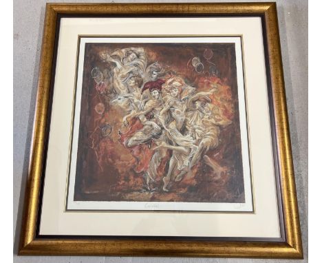Joy Kirton Smith - large Limited Edition silkscreen print on paper entitled "Carnival". Signed, titled and numbered in pencil