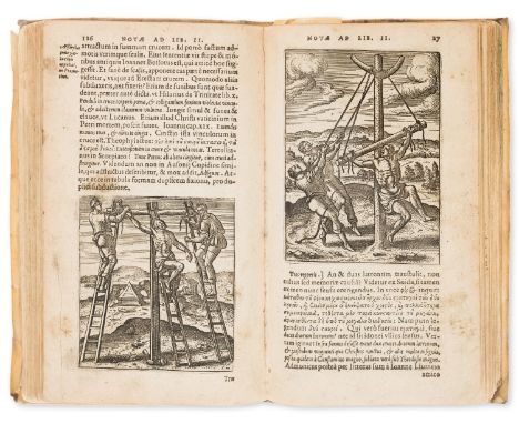 Crucifixion.- Lipsius (Justus) De cruce libri tres, collation: A-I8, engraved printer's device to title, engraved illustratio