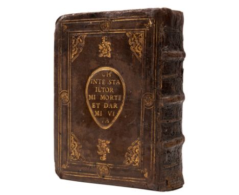 Venetian Binding.- "Fugger Binder".- Dante Alighieri. [Comedia del divino poeta Danthe Alighieri...], collation: 2†¹², 2A-2B⁸