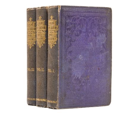 Dickens (Charles) Great Expectations, 3 vol., first edition, fourth issue,  without half-titles or advertisements, edition st