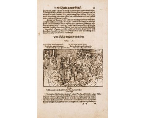 Petrarca (Francesco) Trotspiegel in Glück and Unglück, title printed in red &amp; black and with large woodcut printer's devi