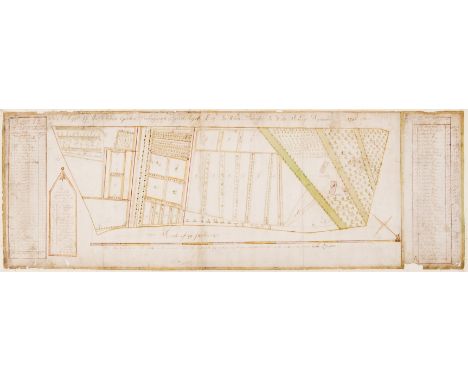 Lost Gardens of Newhouse.- Anonymous (English surveyor, active circa 1740s) A Mapp of the Kichen Gardens Belonging to Robert 