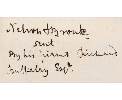 Nelson's copy.- Revolutionary Plutarch (The): exhibiting the most Distinguished Characters, Literary, Military, and Political