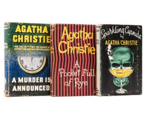 Christie (Agatha) Sparkling Cyanide, bookplate to front free endpaper, jacket creased and frayed at edges and corners, lightl