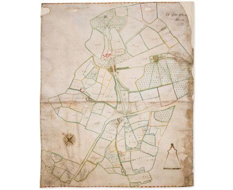 Newhouse, Wiltshire Estate Map.- Joliffe (Richard, Surveyor), attributed to. A Plan of Newhouse Farme, very large manuscript 