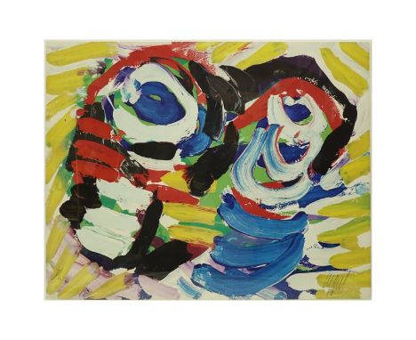 Karel Appel, Dutch (1921 - 2006) Lithograph, Abstract Composition, Signed and Numbered 7/160 on lower Margin. Measures 21-1/2