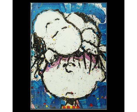 Tom Everhart, American (born 1952) Lithograph in Color "Sleepy Head" Signed and Numbered 390/500. COA attached en verso. Meas