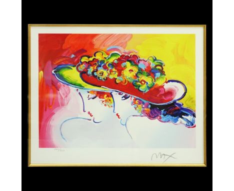 Peter Max, American (born 1937)Actylic on lithograph "Friends/Century Ladies". Pencil signed. Measures 13-1/2" x 16-1/2" (sig