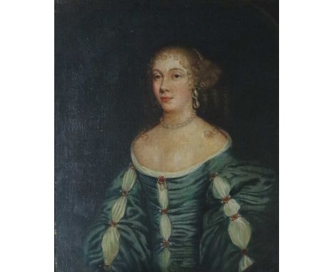 Follower of Sir Peter Lely (1618-1680) Portrait of a Lady, oil on canvas, inscribed 'M Busby, mother of counsellor Piggott's 