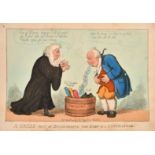 Thomas Rowlandson (1756-1827), 'A Grose Way of Discharging the Debt of a Contractor', hand