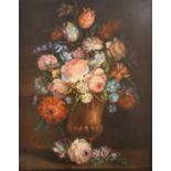 A good 19th Century plaster gilt frame with running pattern of acorns and with inset still life