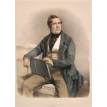 David Roberts, Self Portrait of the artist, hand coloured lithograph on India paper, image size