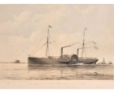 Thomas Goldsworthy Dutton, Circa 1853, 'The Steam Yacht North Star, New York Yacht Club', lithograph, published by Day and So