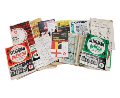 QUANTITY OF VINTAGE GLENTORAN F.C FOOTBALL  PROGRAMMES 