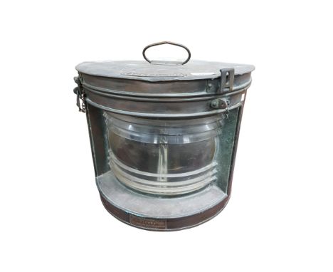 LARGE COPPER SHIPS LAMP 