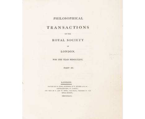 Babbage (Charles) On a method of expressing by signs the action of machinery [&amp;] On electrical and magnetic rotations, in