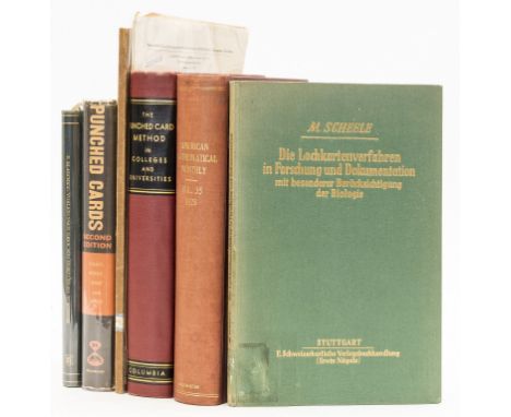 NO RESERVE Punched card tabulators.- Baehne (George W.) Practical applications of the punched card method in colleges and uni