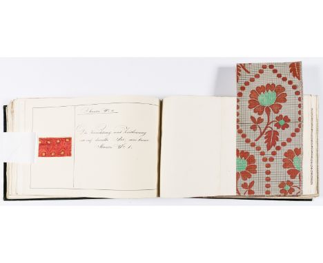 Jacquard weaving.- Biehler (Tobias) Practische anleitung für jeder zeichnung zur Jaquard-maschine, autograph manuscript, lith