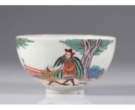  China bowl with rare Dutch decor called "foreigners" - Sizes: H 60mm D 110mm - Weight (K): 0,316kg - Condition: at first sig