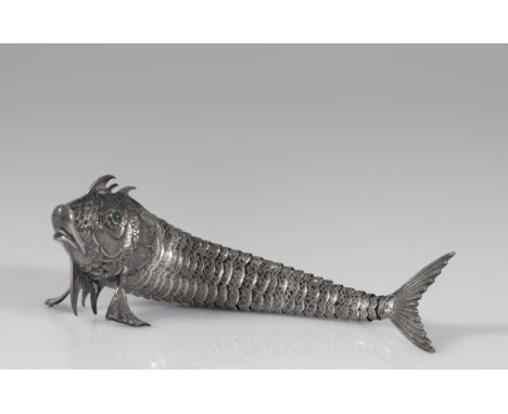  Articulated fish with stone-encrusted eyes - Sizes: L 220mm - Weight (K): 0,14kg - Condition: at first sight - good conditio