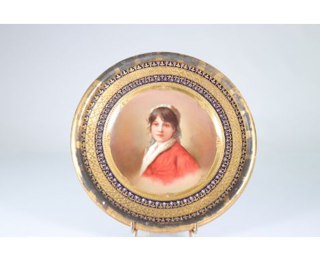  Vienna - KPM plate signed "Macheleidt" - 19th - Sizes: d270mm - Weight (K): 0,55kg - Condition: After verification - wear - 