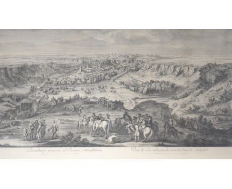  Luxembourg perspective view from the baths reprint of an engraving by Bonnart - Sizes: Hors cadre LH 490 mm L 950 mm - Weigh